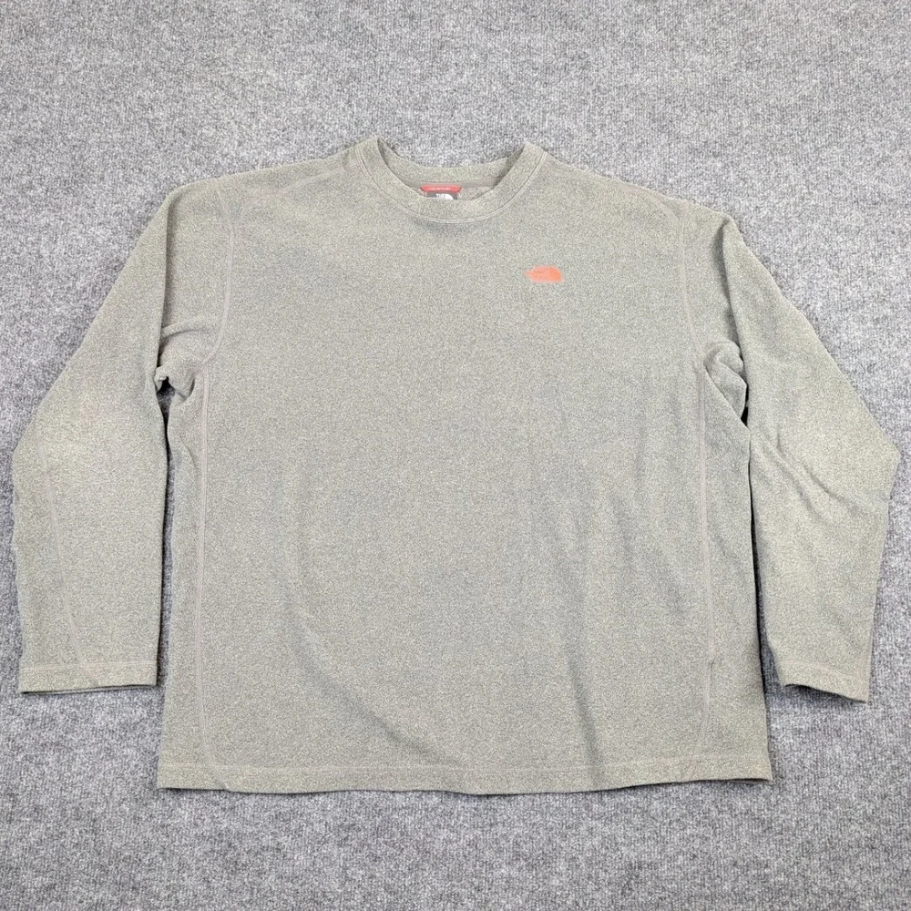 The North Face Mens XXL Polartec Classic Fleece Pullover Olive Green Crewneck
